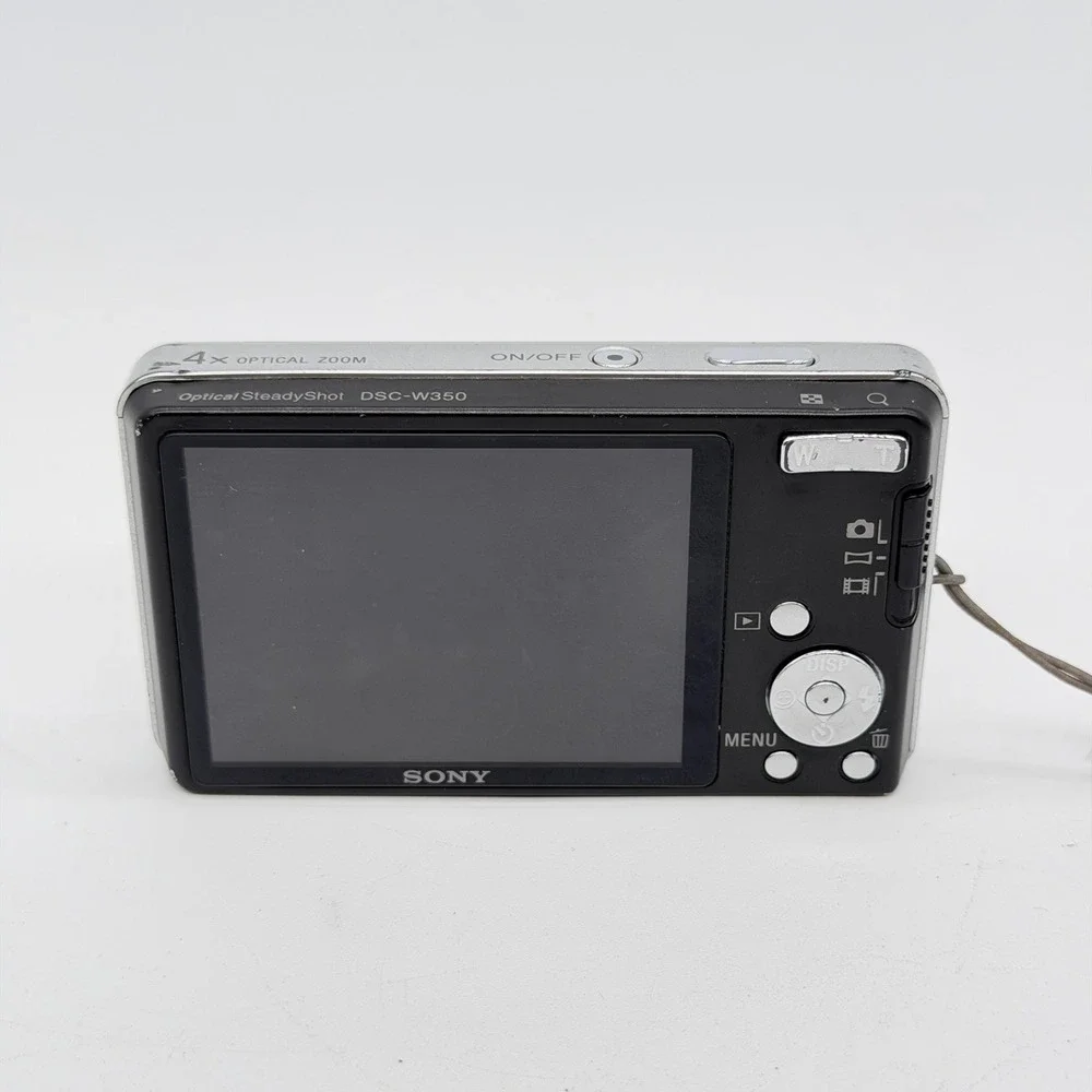 Sony Cyber-shot DSC-W350 14.1MP Digital Camera Silver Bundle - Tested Read